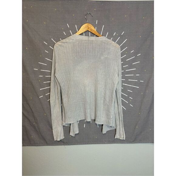 Eileen Fisher Gray Linen Cardigan - Picture 5 of 6